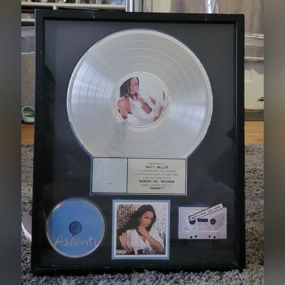 RIAA Certified Multi-Platinum Sales plaque Ashanti